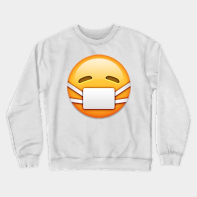 face with Mask Crewneck Sweatshirt by Emoji